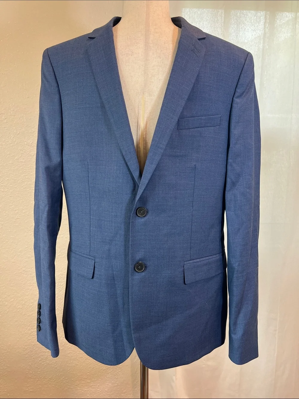 The Kooples Blue Two-Button Sport Coat Blazer 100% Wool. NWT. French 48. US M.